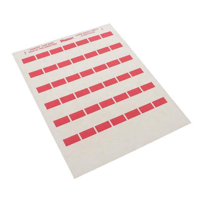 S100X150YHJ LABEL SELF LAMINATING RED 42/SHT