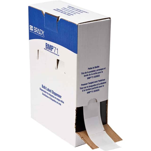 BM71-109-427 LABEL 4" HX1.5"W CLR/WH 1=500PCS