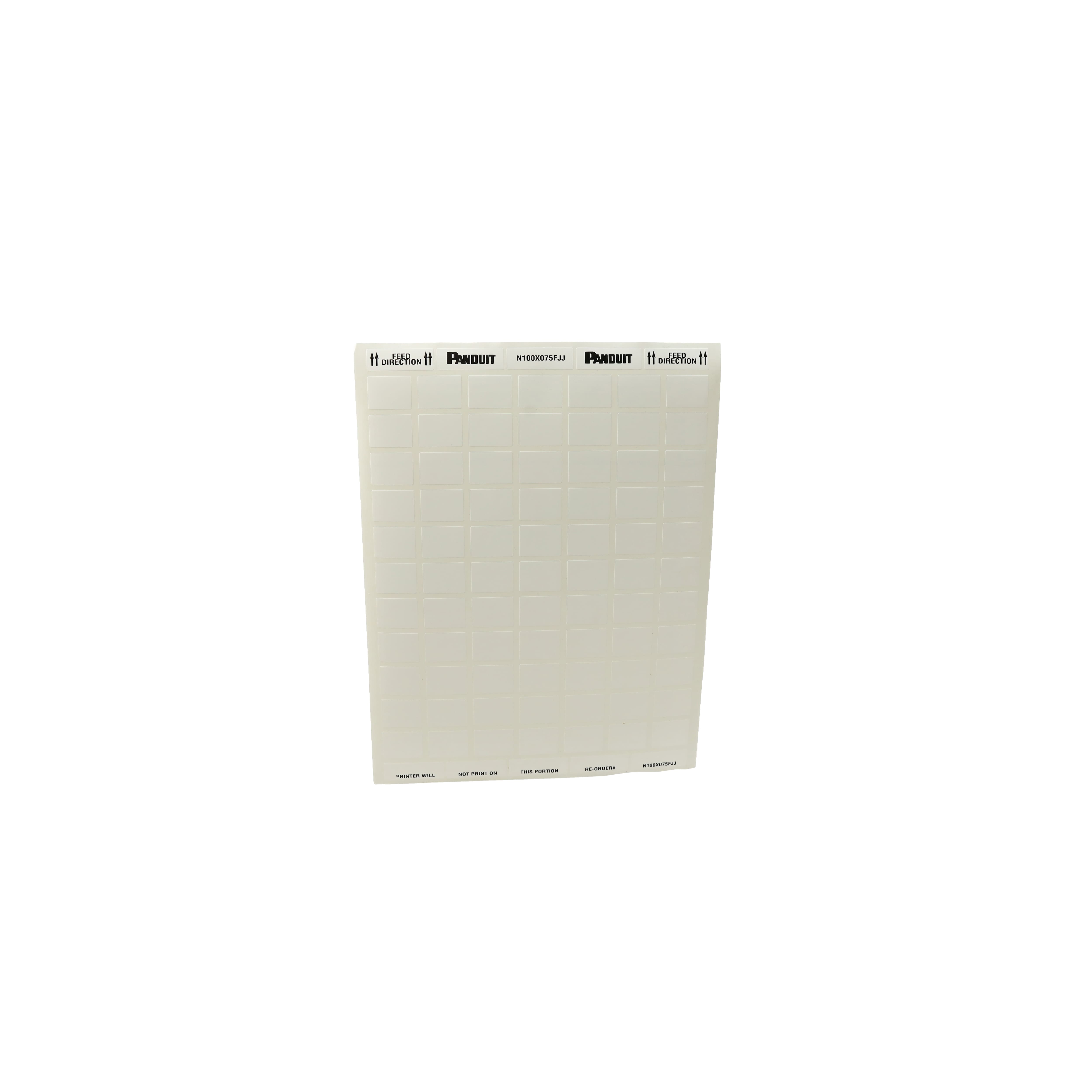 N100X075FJJ LABEL STANDARD 1" X 0.75" WHT