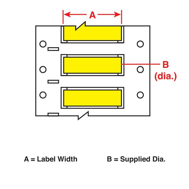 PS-1031-500-YL SLEEVE, 0.5 IN DIA X 2 IN W