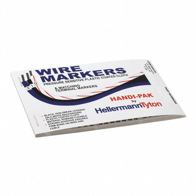 TCWM11 WIRE MARKR BOOK 6.4MMX41.3MM WHT