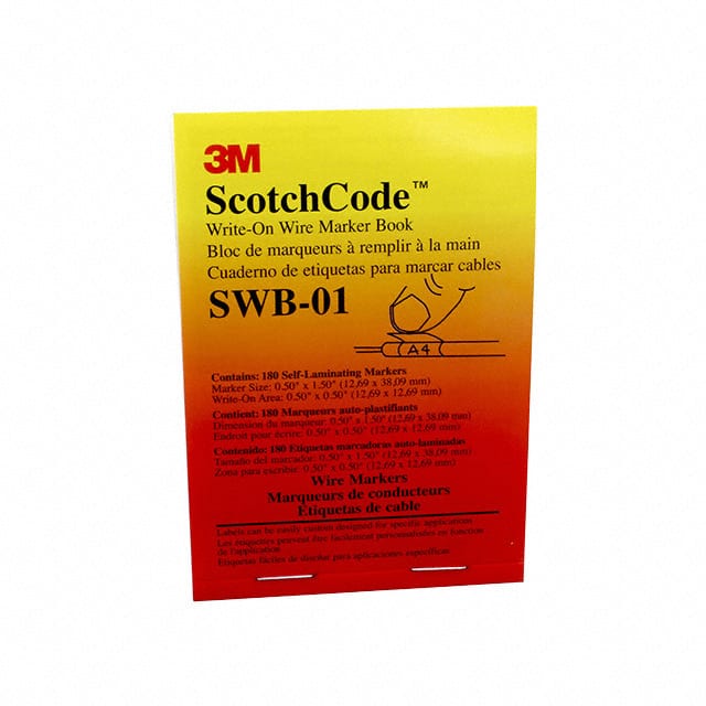 SWB-1 WIRE MARKER BOOK 12.7X38.1MM WHT