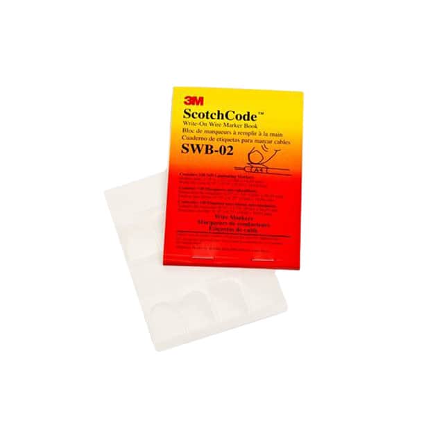 SWB-2 WIRE MARKER BOOK 19.1X44.4MM WHT