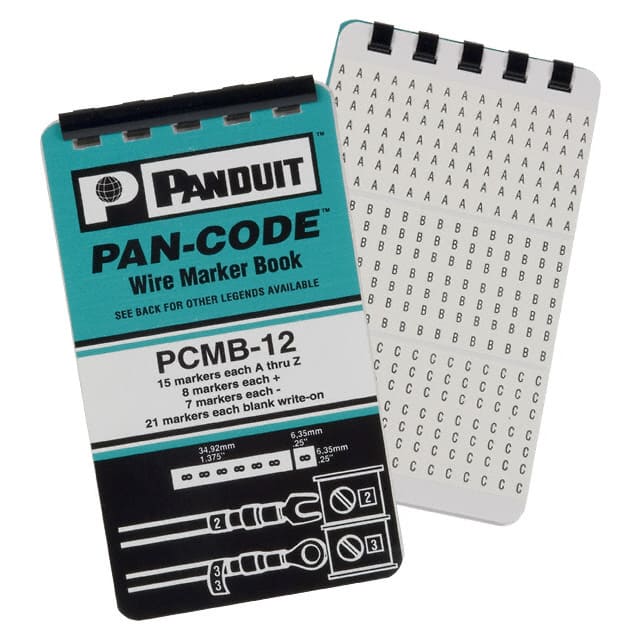 PCMB-12 WIRE MARKER BOOK 5.6X34.9MM 10PG