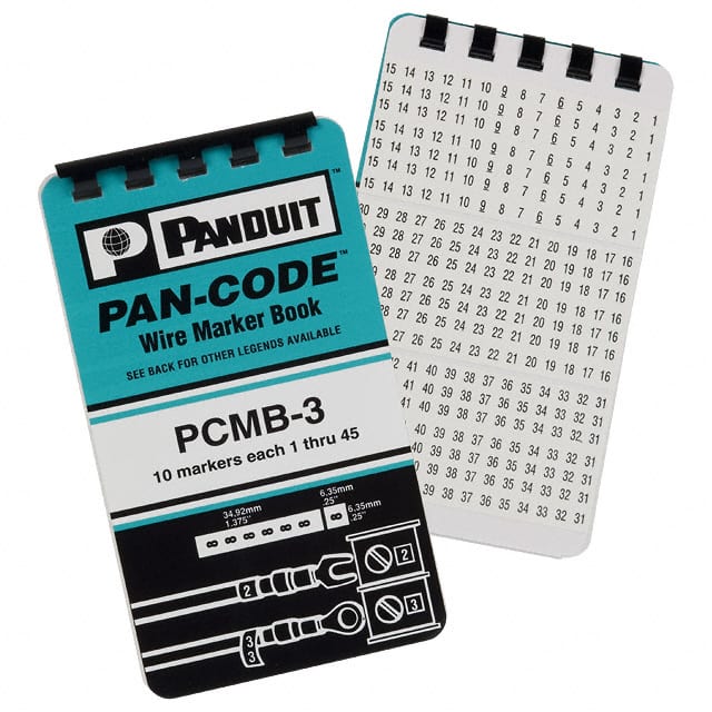 PCMB-3 WIRE MARKR BOOK 5.6X34.9MM 10PGS