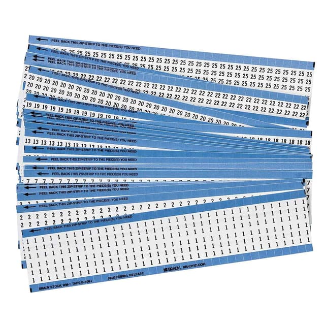 CPCWM-1-25 WIRE MARKER 1.5"H WHITE 1=25PCS