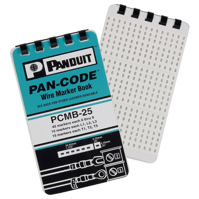PCMB-25 WIRE MARKER BOOK 5.6X34.9MM 12PG
