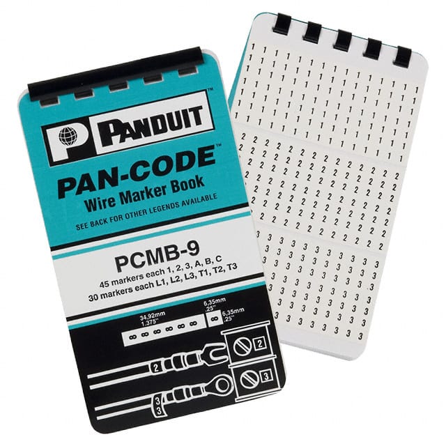 PCMB-9 WIRE MARKR BOOK 5.6MMX34.9MM WHT