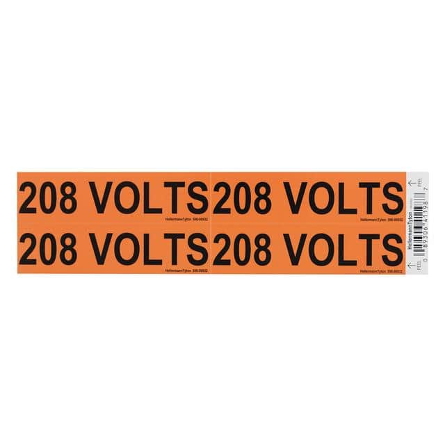 596-00932 WIRE MARKR ADH 108X28.6MM ORG/BL