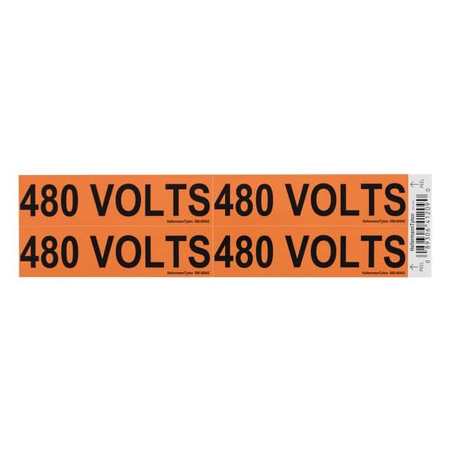 596-00942 WIRE MARKR ADH 108X28.6MM ORG/BL