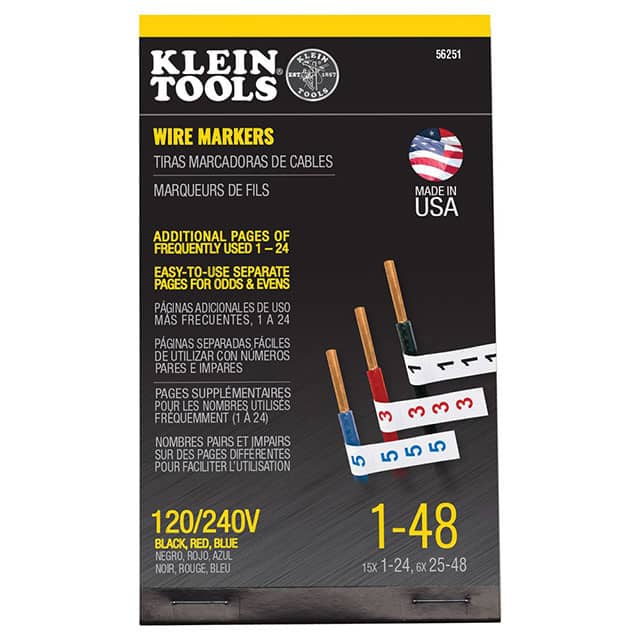 56251 WIRE MARKR BOOK 139.7X84.5MM WHT