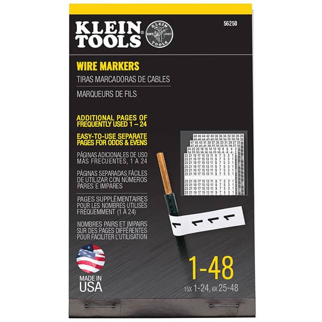 56250 WIRE MARKR BOOK 139.7X84.5MM WHT