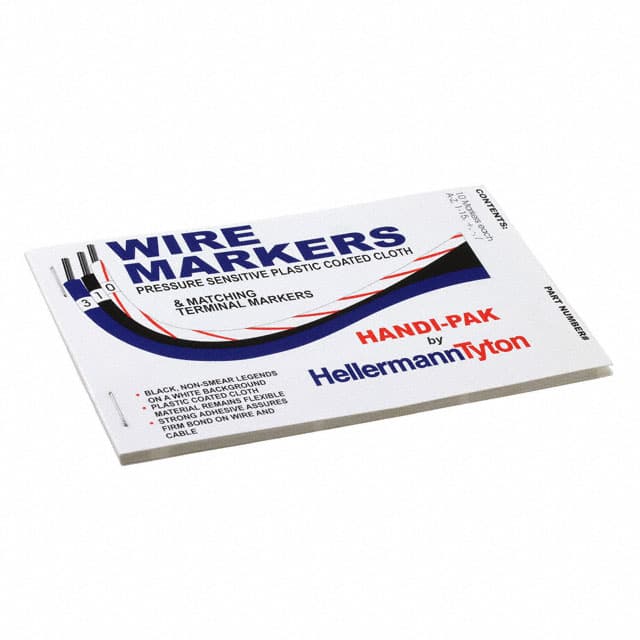 TCWM2 WIRE MARKR BOOK 6.4MMX41.3MM WHT