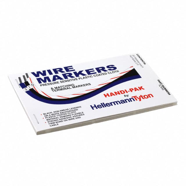 TCWM1 WIRE MARKR BOOK 6.4MMX41.3MM WHT