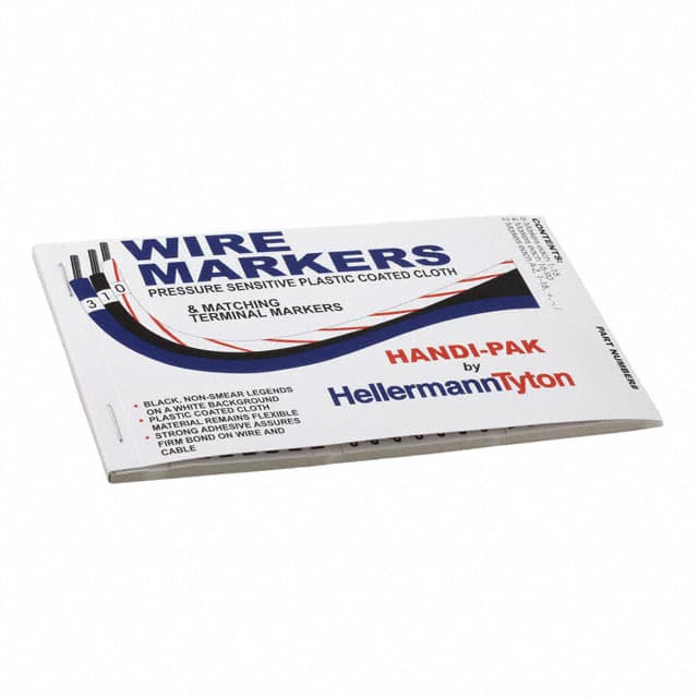 TCWM8 WIRE MARKR BOOK 6.4MMX41.3MM WHT