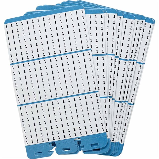 PWM-1 WIRE MARKER BK ON WH 1=10PCS