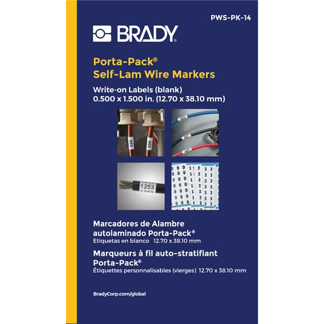 PWS-PK-14 WIRE MARKER BLK ON WHITE 1=10PCS