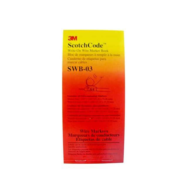 SWB-3 WIRE MARKER BOOK 25.4X72.4MM WHT