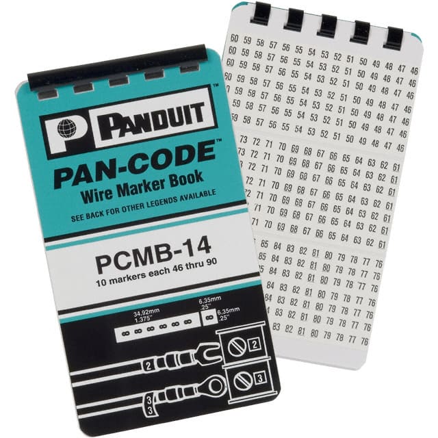 PCMB-14 WIRE MARKR BOOK 5.6X34.9MM 10PGS