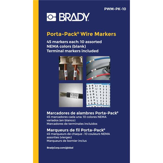 PWM-PK-10 WIRE MARKER, 1.56 IN H X 0.22 IN