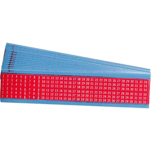 WM-1-33-RD-PK WIRE MARKER, 1.5 IN H