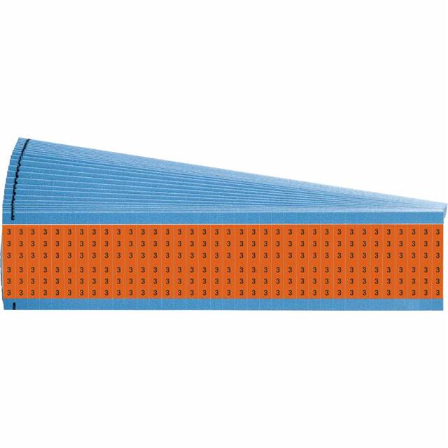 WM-3-OR-PK WIRE MARKER, 1.5 IN H