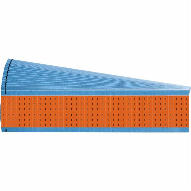 WM-1-OR-PK WIRE MARKER, 1.5 IN H
