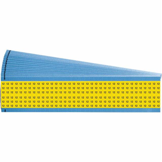 WM-12-YL-PK WIRE MARKER, 1.5 IN H