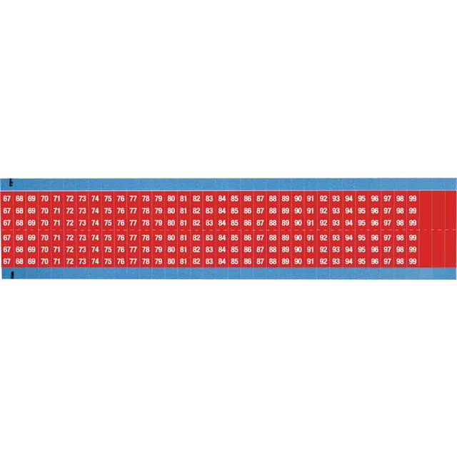 WM-67-99-RD-SC-PK WIRE MARKER, 0.75 IN H