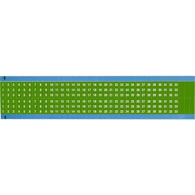 WM-1-33-GR-SC-PK WIRE MARKER, 0.75 IN H