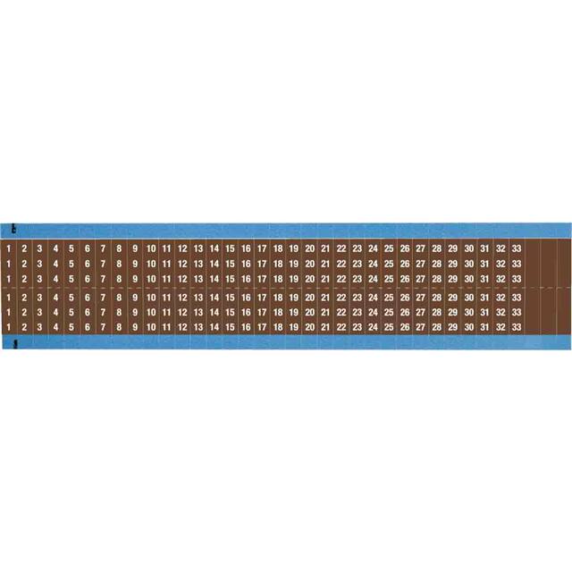 WM-1-33-BR-SC-PK WIRE MARKER, 0.75 IN H