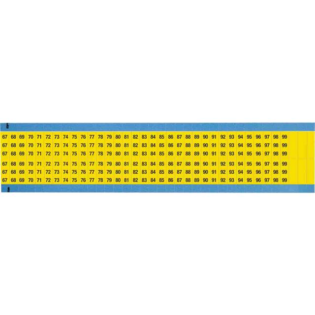 WM-67-99-YL-SC-PK WIRE MARKER, 0.75 IN H
