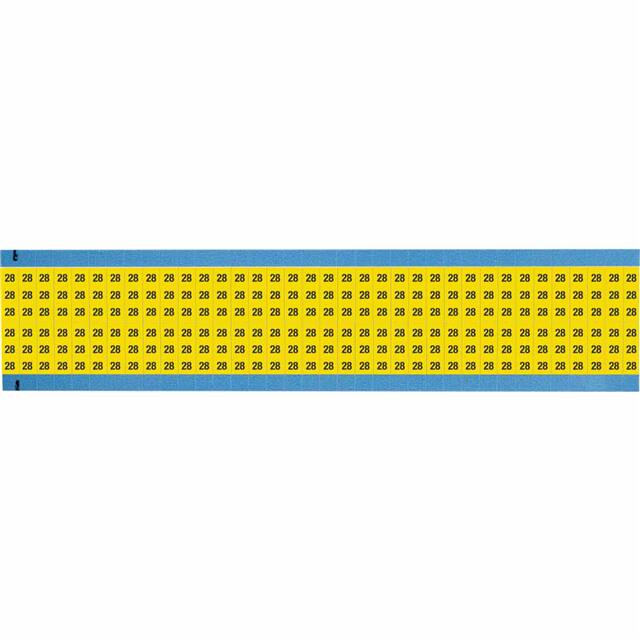 WM-28-YL-SC-PK WIRE MARKER, 0.75 IN H