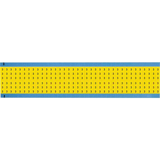 WM-3-YL-SC-PK WIRE MARKER, 0.75 IN H