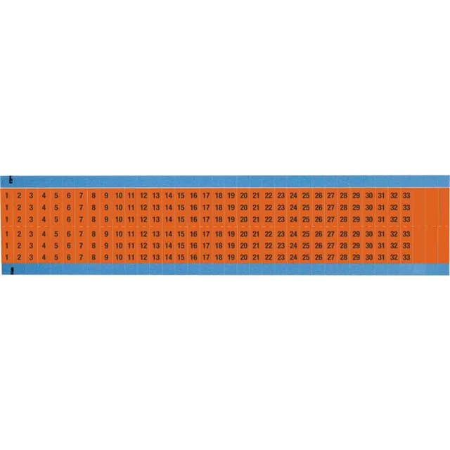 WM-1-33-OR-SC-PK WIRE MARKER, 0.75 IN H