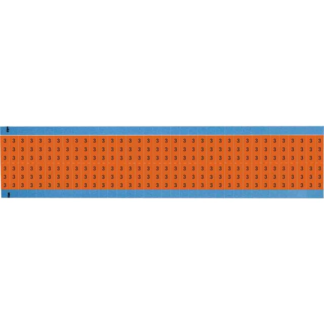 WM-3-OR-SC-PK WIRE MARKER, 0.75 IN H