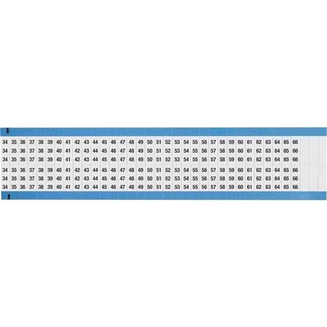 WM-34-66-BK-SC-PK WIRE MARKER, 0.75 IN H
