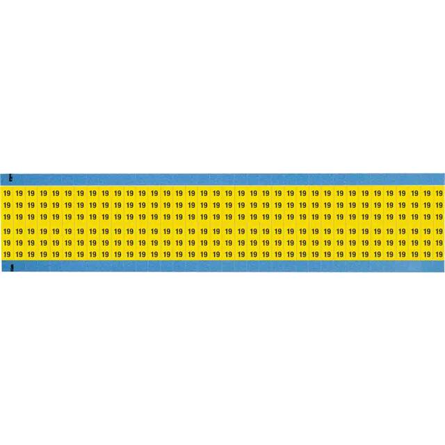 WM-19-YL-SC-PK WIRE MARKER, 0.75 IN H