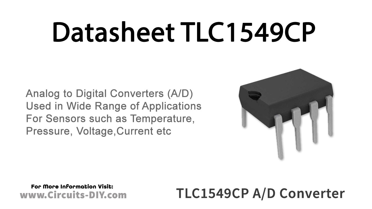 TLC1549CP The TLC1549CP from Texas Instruments is a 10-bit analog-to-digital converter. It utilizes a switched-capacitor, successive approximation architecture.