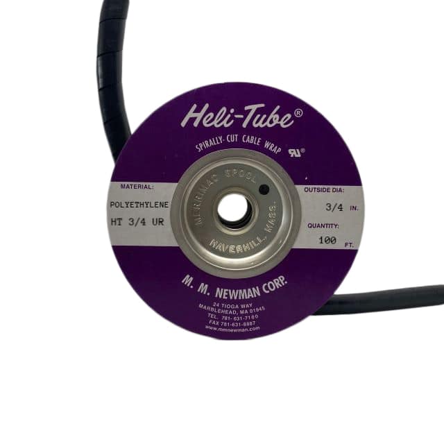 HT 3/4 UR SPIRAL WRAP 0.62" X 100' BLACK
