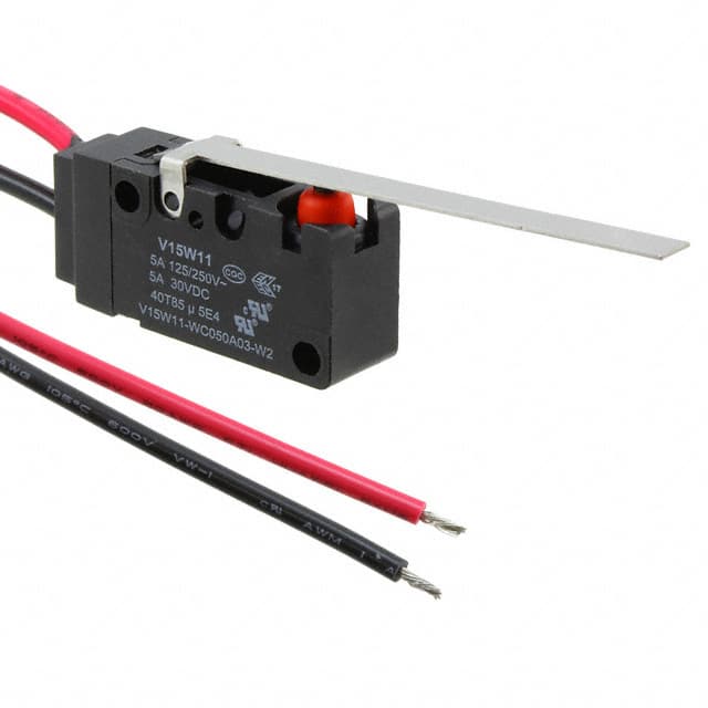 V15W11-WC050A03-W2 SWITCH SNAP ACT SPST-NC 5A 125V
