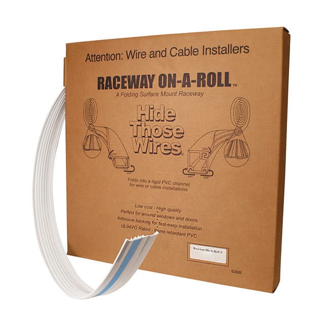 FWF-14511 WIRE DUCT SOLID BASE ADH 50' WHT