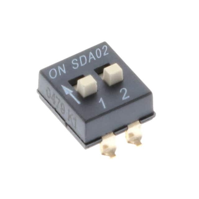 SDA02H1SBDR The C&K Components SDA02H1SBDR is a 2-position DIP switch with a Slide actuator and Gull Wing termination style. It features Gold plated Beryllium Copper contacts.