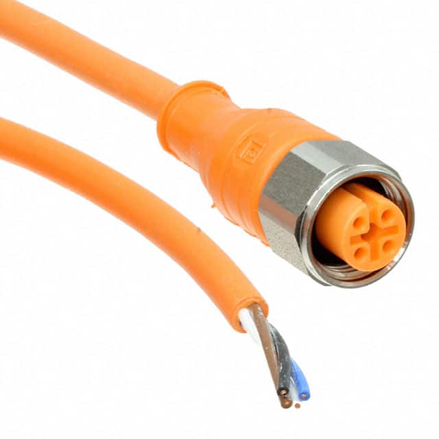 Y92ES12PVC4S5ML M12 4W SUS CONN 5M STRAIGHT