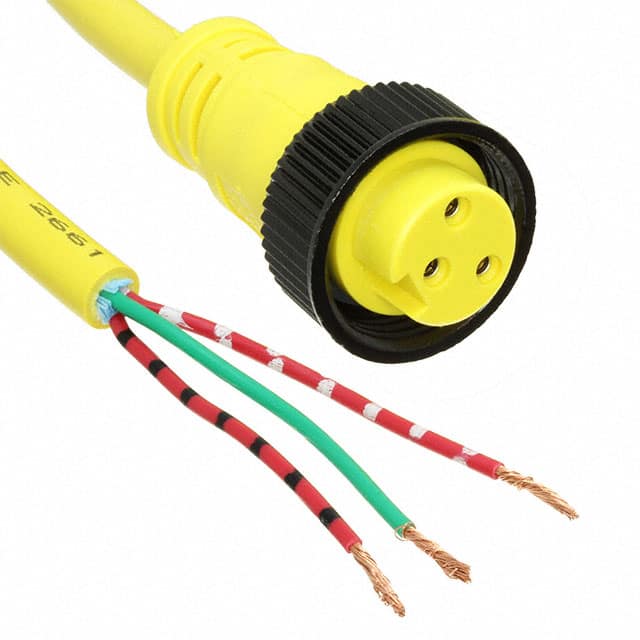 Y96E-53SA12 BRADH MINI FEM 3P STRT 12 FT