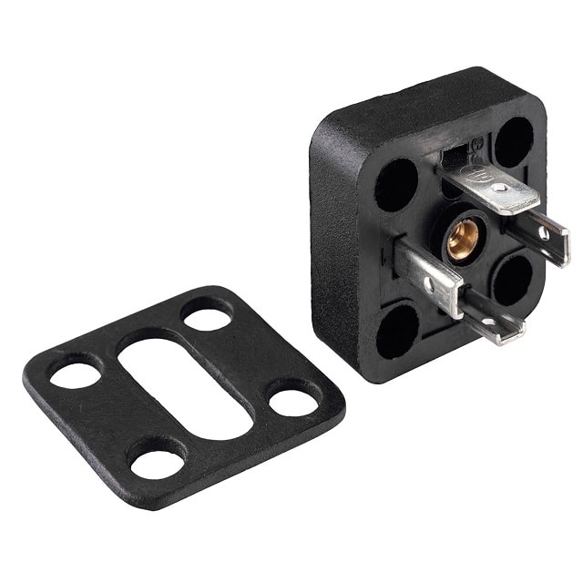 ME-3/PF DIN CONN,10A,250VAC,FLAT PLUG
