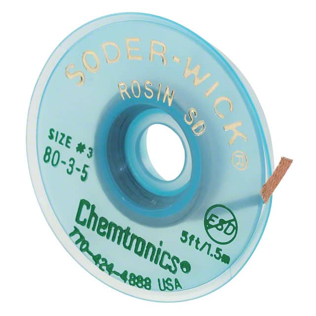 80-3-5 DESOLDER BRAID ROSIN 0.08" 5'