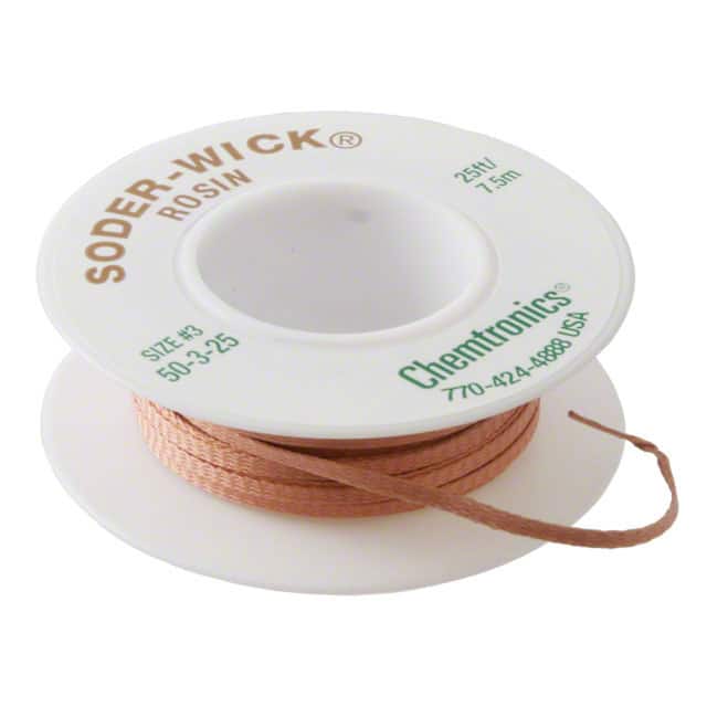 50-3-25 DESOLDER BRAID ROSIN 0.08" 25'
