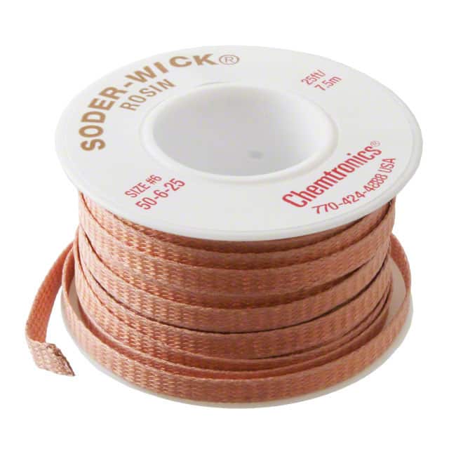 50-6-25 DESOLDER BRAID ROSIN 0.21" 25'