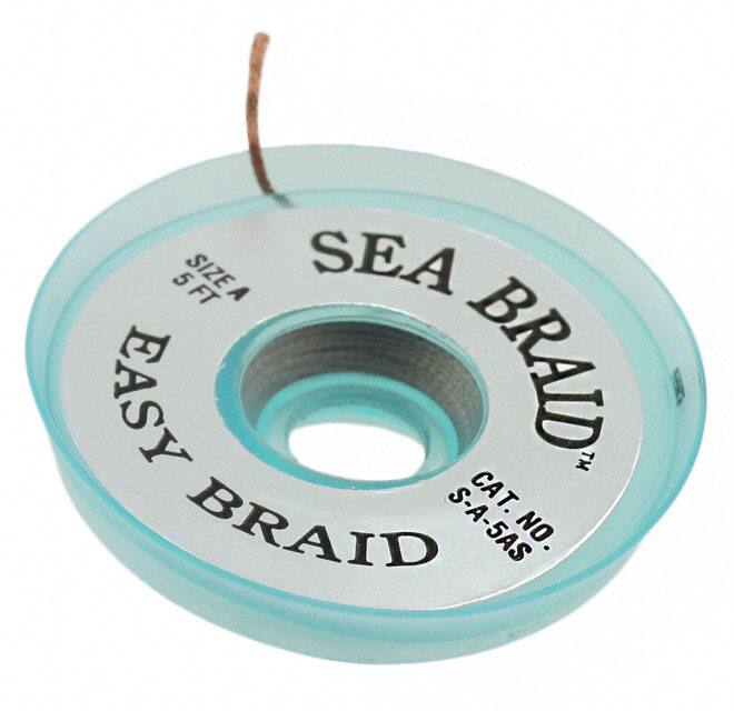 S-A-5AS DESOLDER BRAID UNFLUXD 0.025" 5'